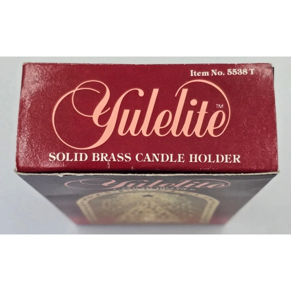 Solid Brass Vintage Yulelite Halo Effect Christmas Tree Tealight‎ Holder
